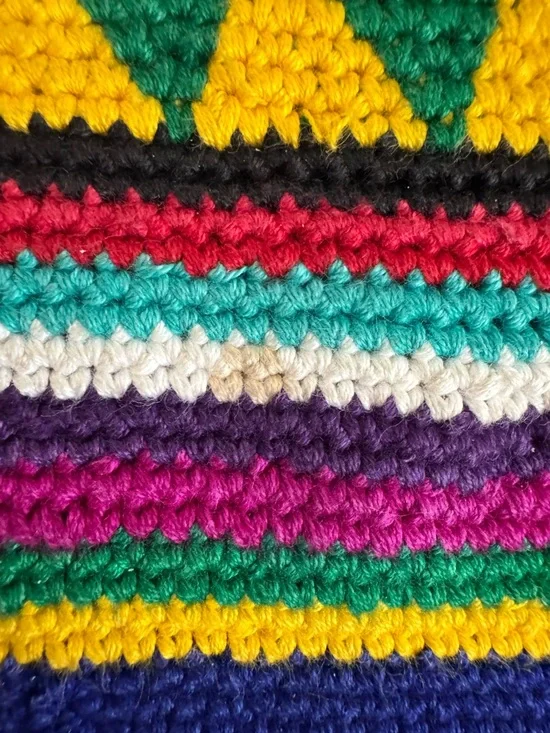 Vintage Guatemalan Handwoven Boho Bag - Vibrant Mayan Geometric Design - Picture 8 of 16